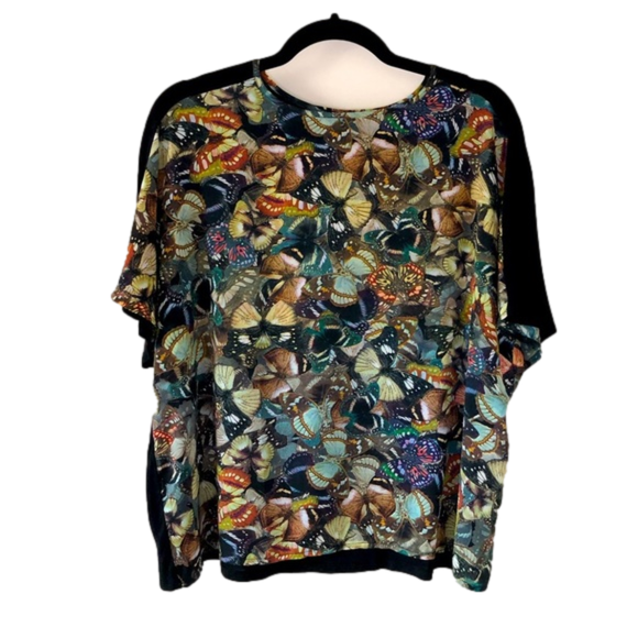 𝅺Kersh and Press Butterfly Print Top - M - Picture 1 of 6